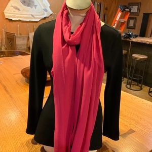 Hot Pink Silk Georgette Scarf